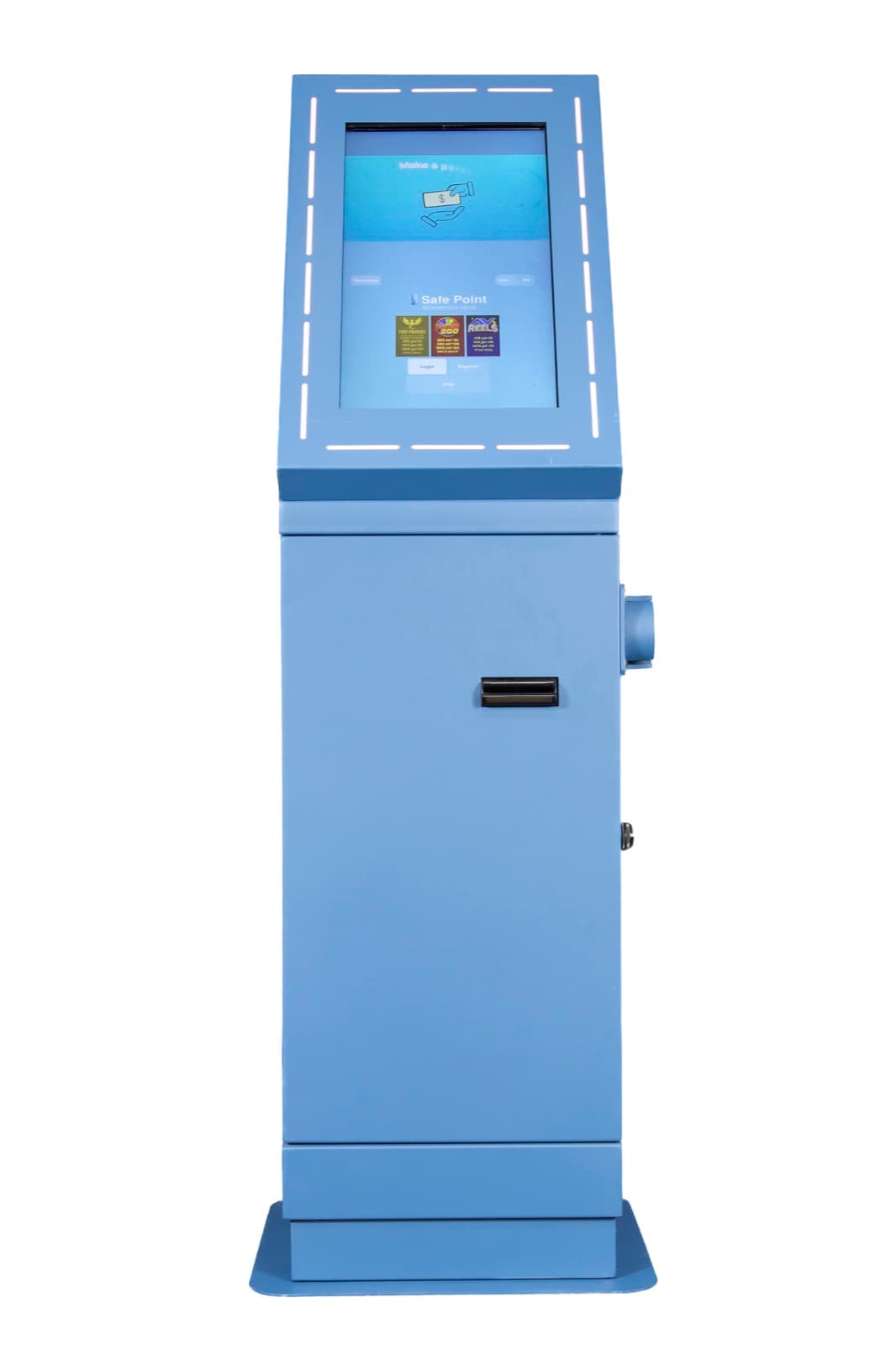 Vertical Screen Safe Point Kiosk — Metal Shell